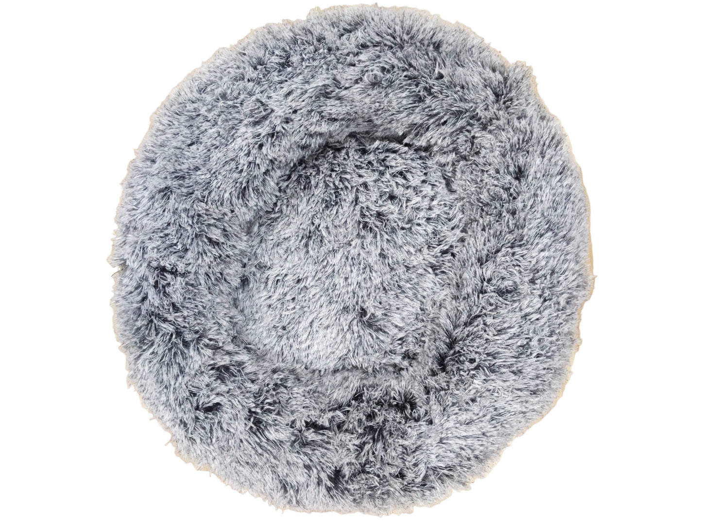 Round gray shaggy rug on a wooden floor for dogs and cats at Harmony Pet Supplies, Scarborough 