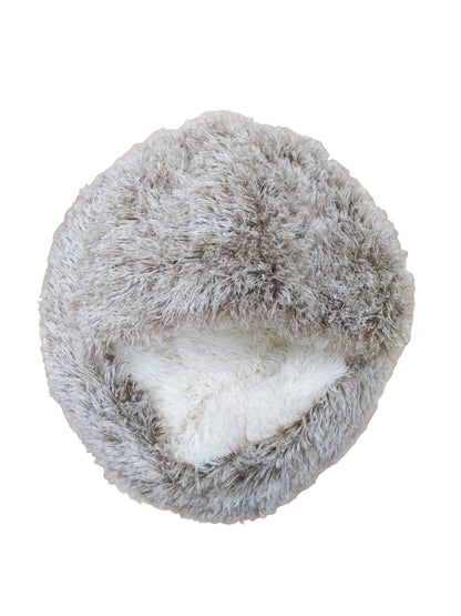 LuxurFurz - Plush Hooded Pet Bed
